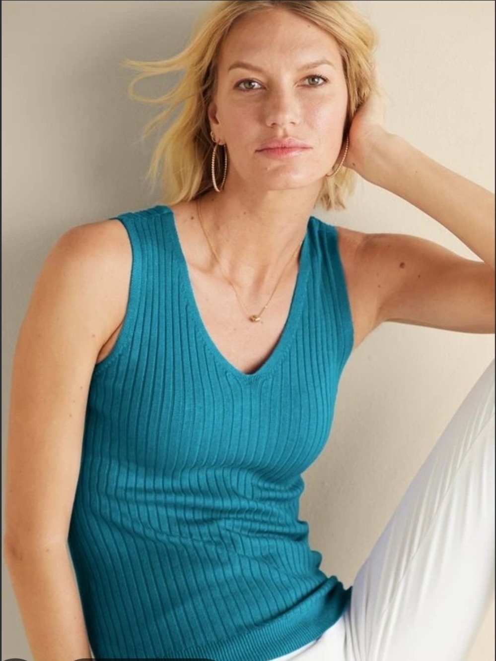 Soft Surroundings Ribbed Sweater Tank - Picture 4 of 4